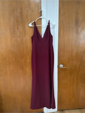 V-Neck Sleeveless Maxi Dress in Deep Wine